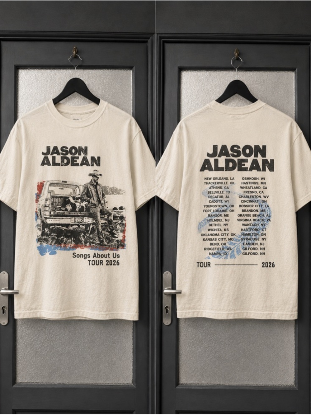 Jason Andean Songs About Us Tour 2026 OffWhite Graphic T-Shirt